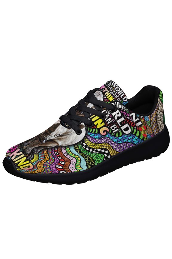 Be Kind Rhino Hippie Shoes Sneakers for Women Men Black Size 5