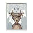thumbnail image 1 of Stupell Industries Be Kind Sentiment Cartoon Deer Snowy Mountains,16 x 20,Designed by AE Design, 1 of 7