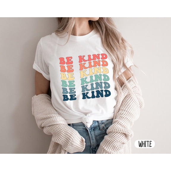 Be Kind Shirt, Positive Vibes, Be Kind To Yourself Tee Aesthetic Inspirational T-Shirt, Kids Toddler Baby Matching Kindness Shirt Be Kind