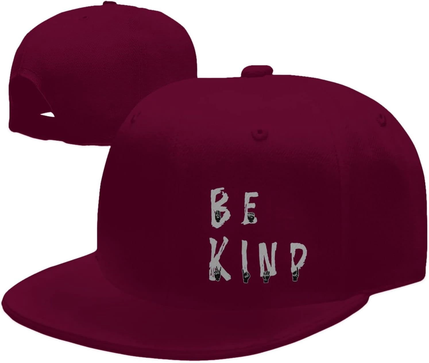 Be Kind Sign Language Deaf Awareness ASL Flat Bill Baseball Cap ...