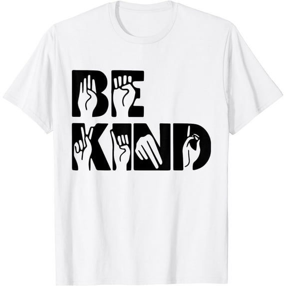 Interpreter ASL T-Shirt,Be Kind Sign Language Hand Talking Teachers