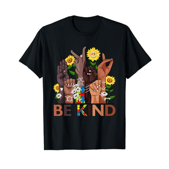 Be Kind Sign Language Hand Talking Teachers Interpreter ASL T-Shirt
