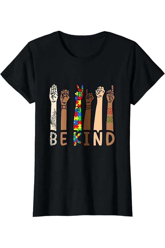 Be Kind Sign Language Hand Talking Teachers Interpreter ASL T-Shirt