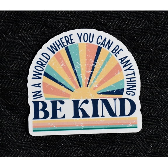 Be Kind Sunshine Kindness Retro Sunset Sticker