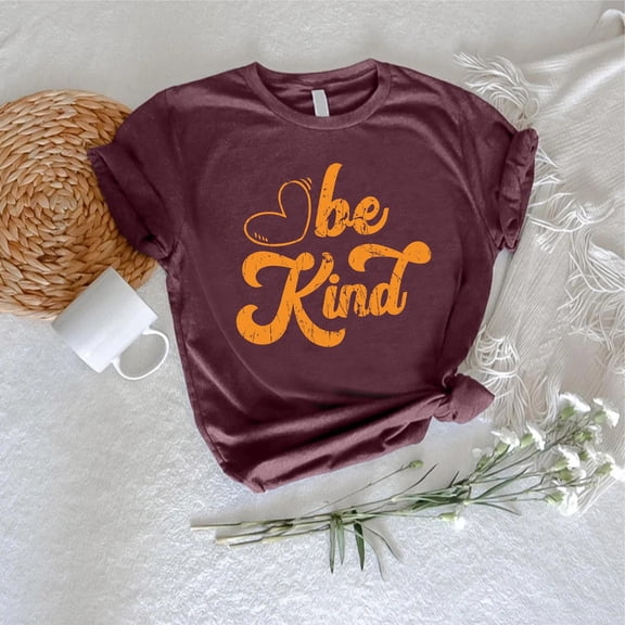 Be Kind T-Shirt: Positive Message Graphic Tee with Heart TSHIRT All Size S-5XL