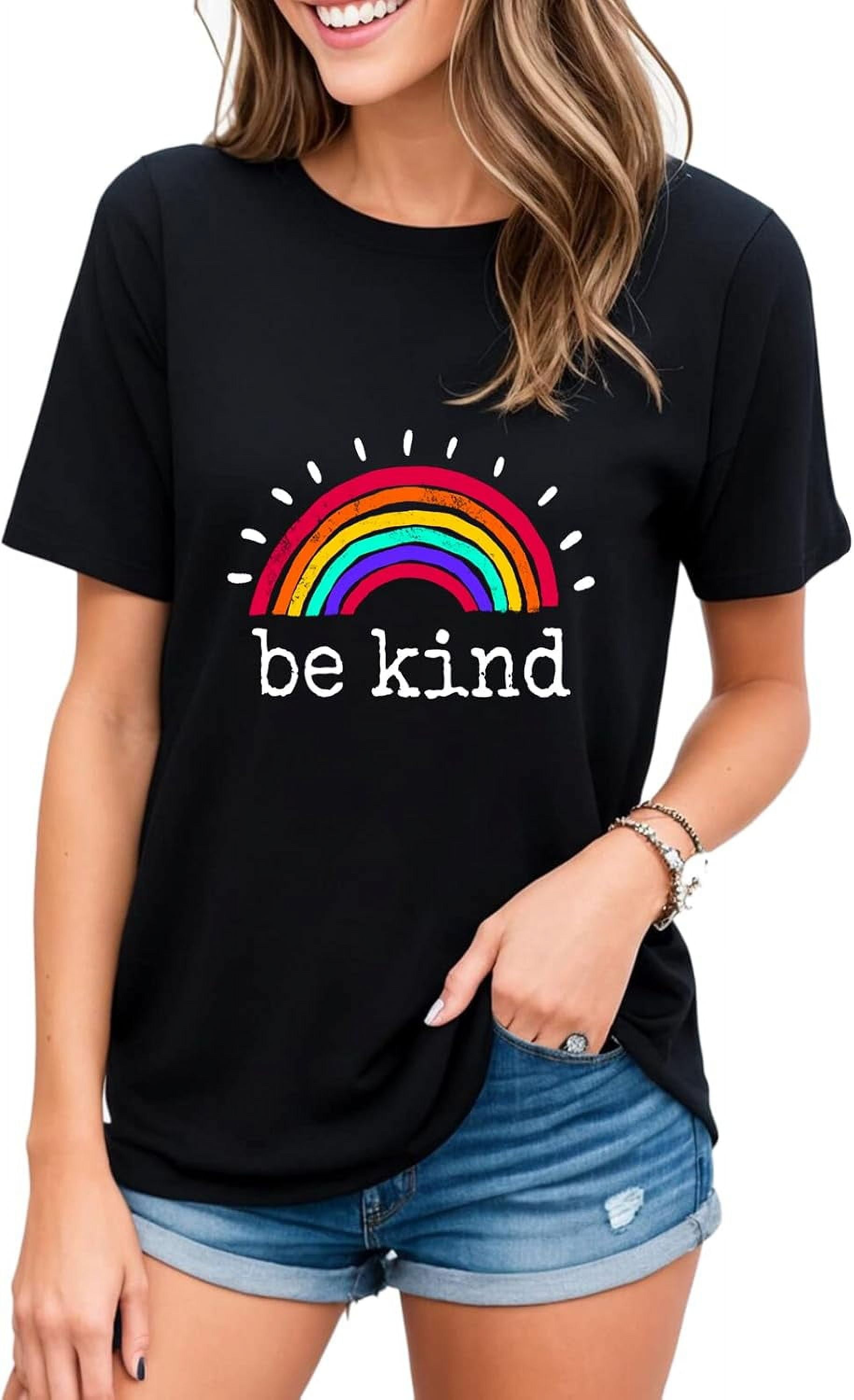 Be Kind T Shirts Women Cute Graphic Blessed Shirt Funny Inspirational