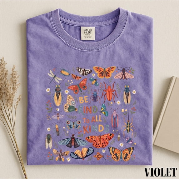 Be Kind To All Kinds Shirt, Cute Insect Bug Graphic Tee - Walmart.com