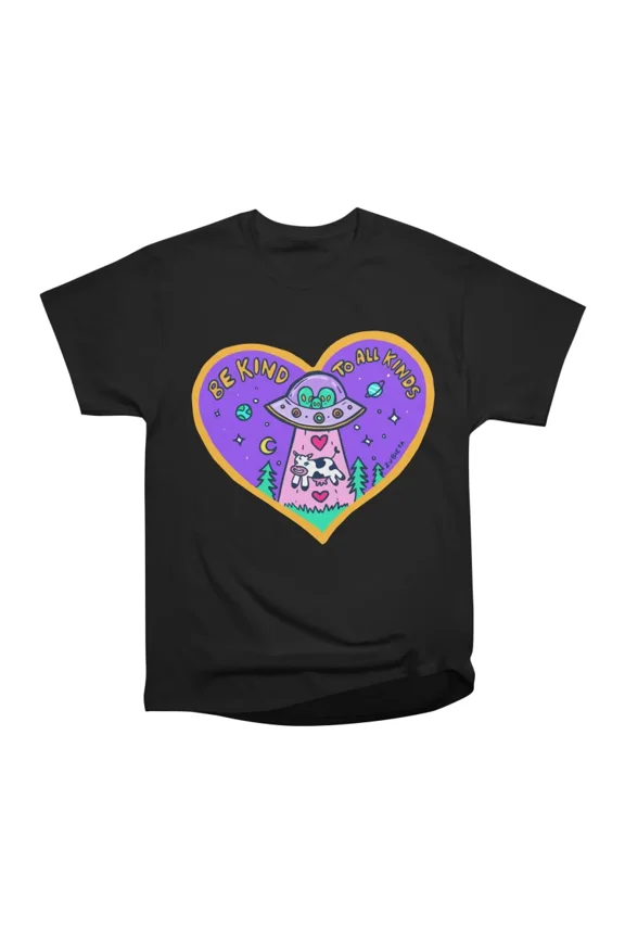 Be Kind To All Kinds cute alien abduction T-Shirt Tee Gift For Him Merch For Her Apparel F