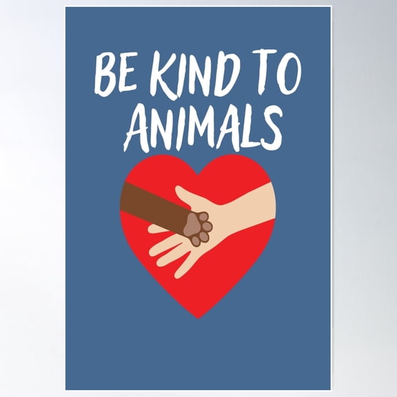 Be Kind To Animals Backpack Poster Wall Art, Modern Wall Decor For Living Room Bedroom, 8x12 UNFRAMED
