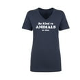 thumbnail image 1 of Be Kind To Animals Or Else Womens V-Neck Tee, 1 of 2
