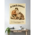 thumbnail image 1 of Be Kind To Animals Poster Poster Wall Art, Modern Wall Decor For Living Room Bedroom, 16x24 UNFRAMED, 1 of 3