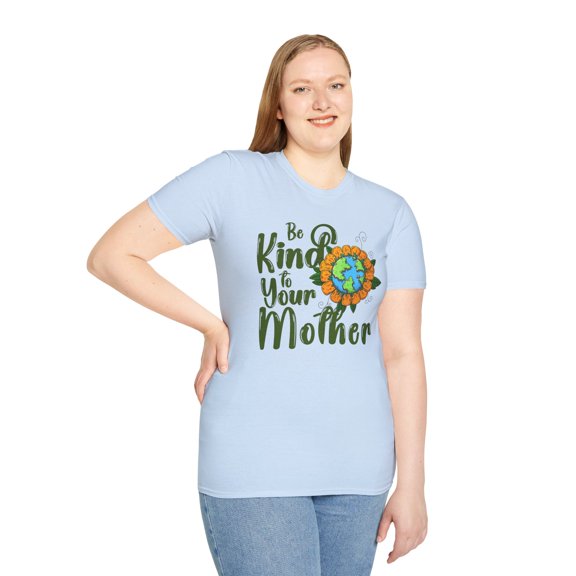 Be Kind To Earth, Gildan Unisex Softstyle T-Shirt, Graphic Tee, S-3XL