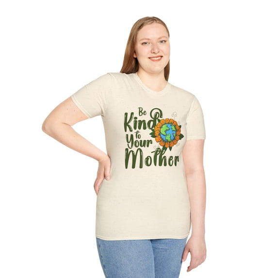 Be Kind To Earth, Gildan Unisex Softstyle T-Shirt, Graphic Tee, S-3XL