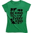 thumbnail image 1 of Be Kind To Every Kind Vegan Vegetarian Love For The Animals Women's T-Shirt, 1 of 4