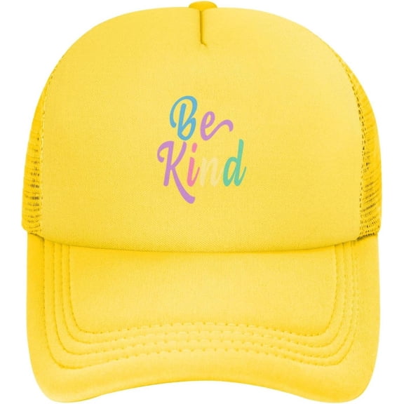 Be Kind Trucker Hat Men Mesh Baseball Cap Cowboy Hat Women Sun Hat Dad Cap Fishing hat Black