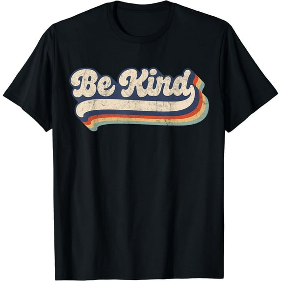 Be Kind Women Positive Inspirational Kindness Retro Vintage T-Shirt Black Large
