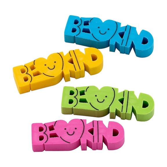 Be Kind Word Erasers, Birthday, Stationery, 24 Pieces