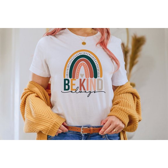 Be Kind always Rainbow shirt, Motivational Shirt, Positive Quote, Kindness Shirt, Teacher Shirt, rainbow shirt, motivational tshirt, All Size S-5Xl