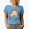 thumbnail image 1 of Be Kind to All Kind Quote with Retro Flowers Art Merch Gift, Baby Blue T-Shirt, XL, 1 of 5