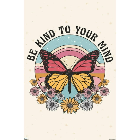Be Kind to Your Mind Wall Poster, 22.375" x 34"
