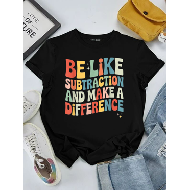 Be Like Subtraction And Make A Difference – Math Motivation Poster