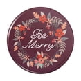 thumbnail image 1 of Be Merry Christmas Wreath Pinback Button Pin, 1 of 5