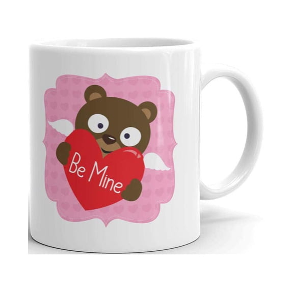Be Mine Cute Valentine Bear Coffee Tea Ceramic Mug Office Work Cup Gift