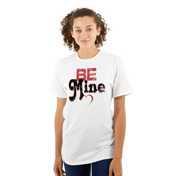 Be Mine Cute Valentines Day Love Women's Graphic T Shirt Tees Brisco Brands L