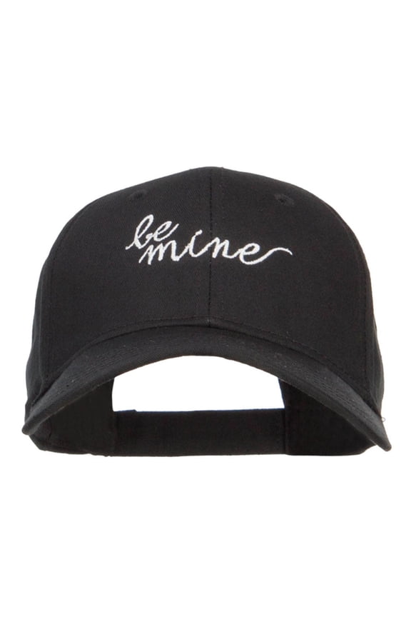 Be Mine Embroidered Cotton Cap - Black OSFM