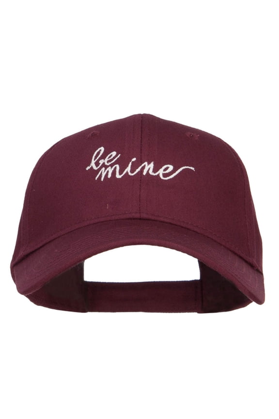Be Mine Embroidered Cotton Cap - Maroon OSFM
