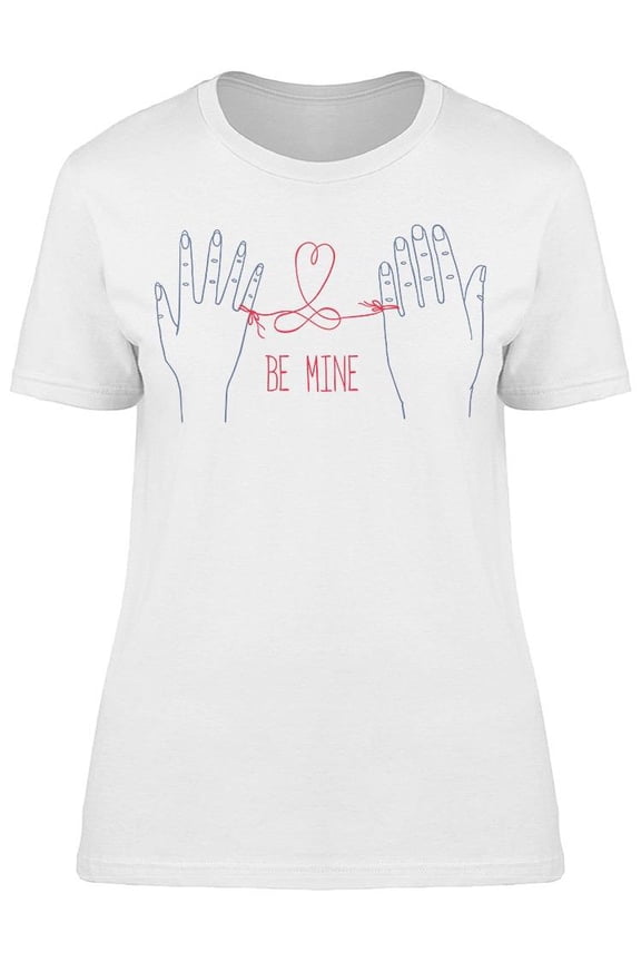 Be Mine Hand's Red String T-Shirt Women -Image by Shutterstock, Female x-Large