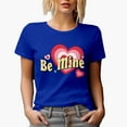 thumbnail image 1 of Be Mine, Retro Wavy Text & Heart Art, Valentine's Day Gift, Royal Blue T-Shirt, 2XL, 1 of 5