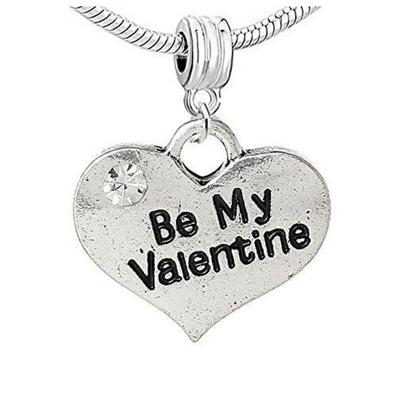 Be Mine Valentine Charm For Most European Snake Chain Bracelet