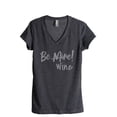thumbnail image 1 of Be Mine Wine Women's Fashion Relaxed V-Neck T-Shirt Tee Charcoal Grey Medium, 1 of 3