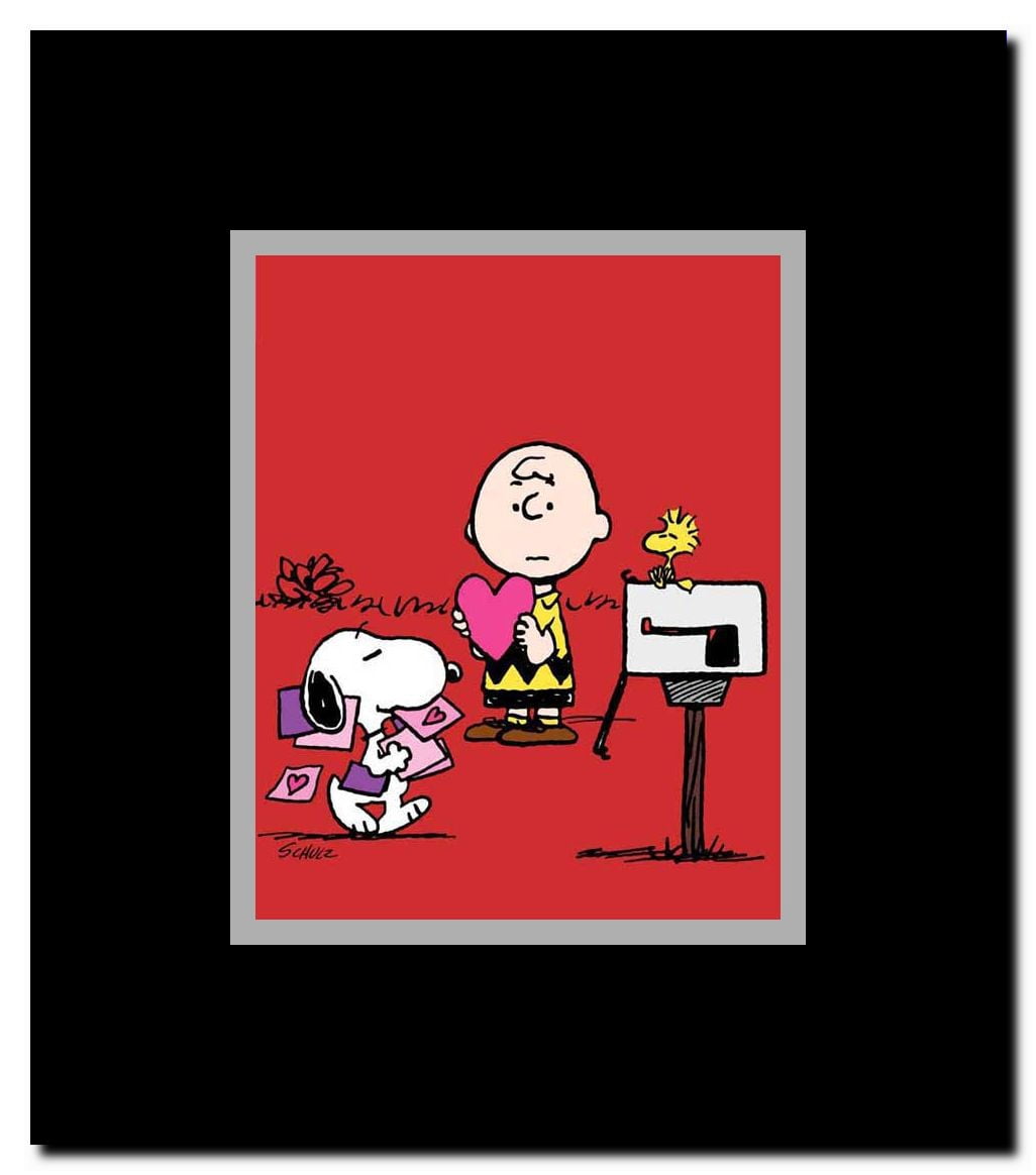 Be My Valentine Charlie Brown Framed Movie Poster