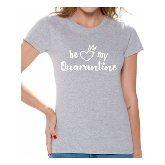 Be My Valentine Ladies T-Shirt Heart Funny Valentine's Day 2021 Gifts for Her Humour Comfortable Women Shirts
