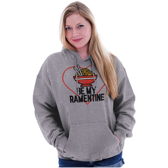 Be My Valentine Ramen Noodles Funny Hoodie Sweatshirt Women Men Brisco Brands L