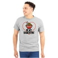 thumbnail image 1 of Be My Valentine Ramen Noodles Funny Men's Graphic T Shirt Tees Brisco Brands S, 1 of 1