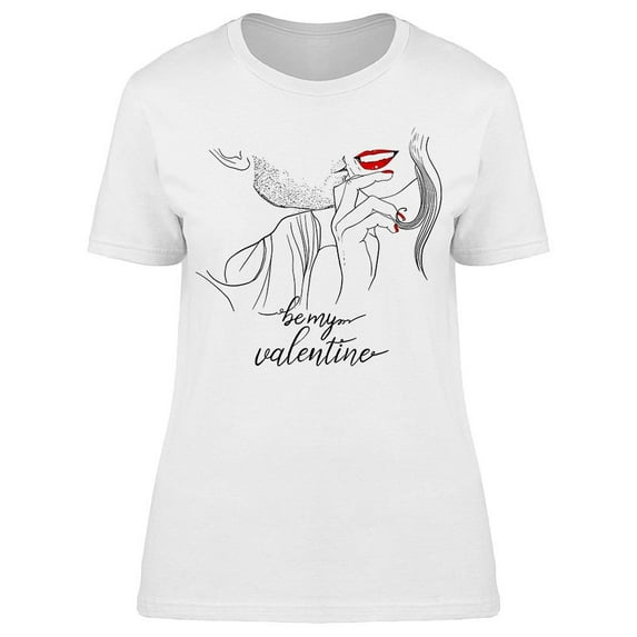 Be My Valentine Romantic Couple T-Shirt Women -Image by Shutterstock, Female Medium