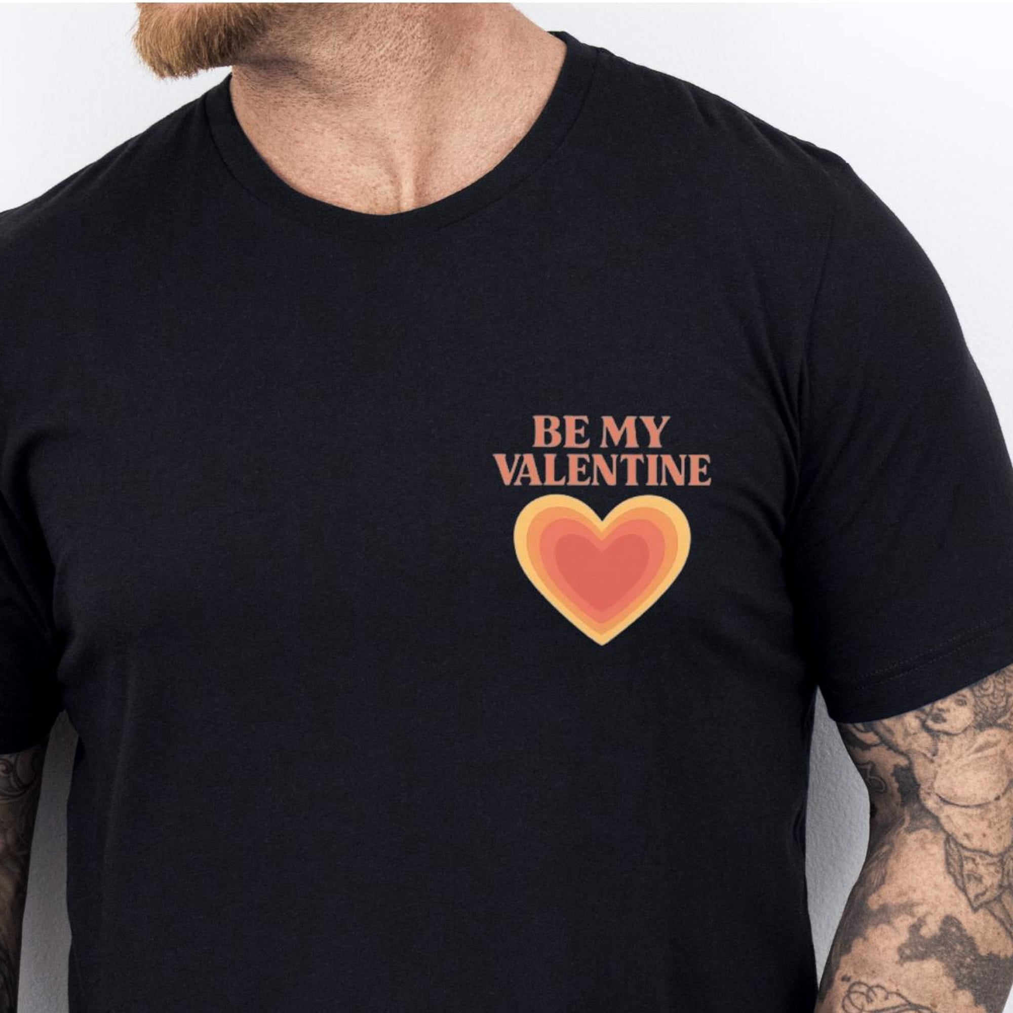 Be My Valentine TShirt Simple Heart Valentine Design - Walmart.com