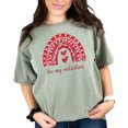 thumbnail image 1 of Be My Valentine Tshirt, Cute Heart Rainbow Graphic Tee, Valentines Day Shirt, Love Themed TShirt, Romantic Gift Idea, Casual Wear, Moss Comfort Colors T-Shirt, 2XL, 1 of 1