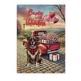 thumbnail image 1 of Be My Valentine's Boxer Truck Full of Love Flower Balloon Vertical Matte Canvas Poster Boxers Dog Lover Gifts Idea Wall Art Home Decor - 02029, 1 of 5