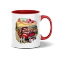 thumbnail image 1 of Be My Valentine's Brittany Spaniel Truck Full of Love Flower Balloon 11oz Accent Two-tone Mug Brittany Dog Lover Gifts Idea Coffee Tea Cup - 02029, 1 of 5