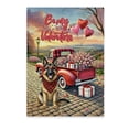 thumbnail image 1 of Be My Valentine's German Shepherd Truck Full of Love Flower Balloon Vertical Matte Canvas Poster Alsatian Dog Lover Gifts Wall Art Home Decor - 02029, 1 of 5