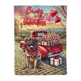 thumbnail image 1 of Be My Valentine's Mastiff Truck Full of Love Flower Balloon Cozy Fleece Blanket Mastiffs Dog Lover Gifts Idea Warm Soft Throw Blanket - 02029, 1 of 5
