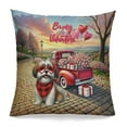 thumbnail image 1 of Be My Valentine's Shih Tzu Truck Full of Love Flower Balloon Pillowcase Double Sided Lion Dog Lover Gifts Pillow Case Covers - 02029, 1 of 3
