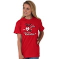 thumbnail image 1 of Be My Valentines Day Heart Love Women's Graphic T Shirt Tees Brisco Brands M, 1 of 6