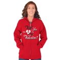 thumbnail image 1 of Be My Valentines Day Heart Love Zip Hoodie Sweatshirt Women Brisco Brands M, 1 of 6