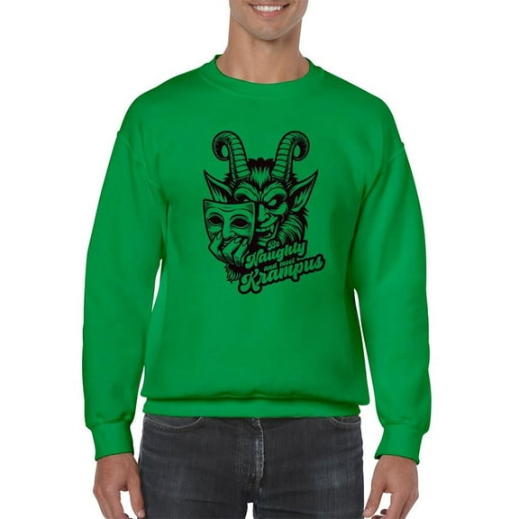 Be Naughty Krampus Dark Christmas Men's Sweatshirt