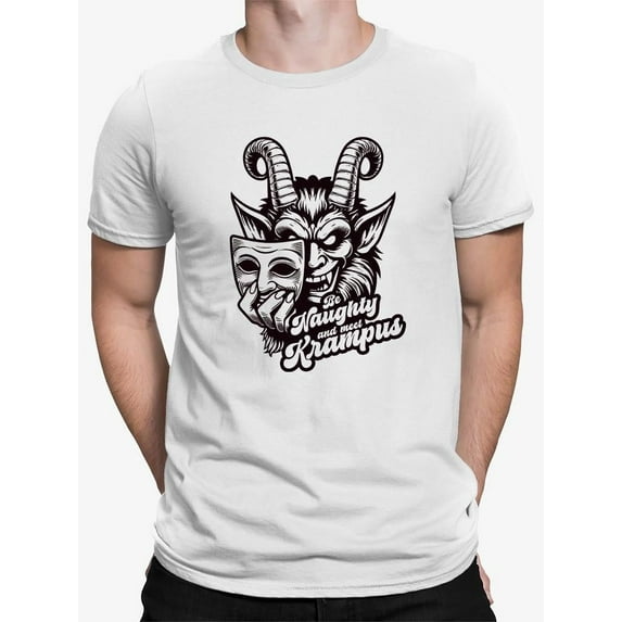 Be Naughty Krampus Dark Christmas Men's Tshirt